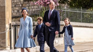 Prince William, Duke of Cambridge, Catherine, Duchess of Cambridge attend the Easter Matins Service