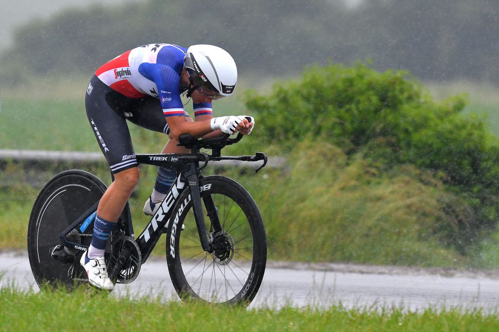 CHIMAY BELGIUM JUNE 22 Audrey Cordon Ragot of France and Team Trek Segafredo during the 9th Lotto Belgium Tour 2021 Prologue a 44km Individual Time Trial stage from Chimay to Chimay ITT LottoBelgTour LottoBelgiumTour on June 22 2021 in Chimay Belgium Photo by Luc ClaessenGetty Images
