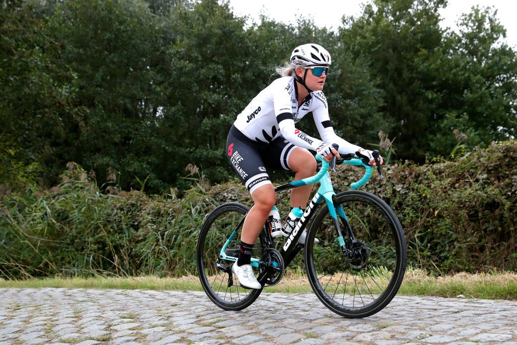 ARENBERG, FRANCE - SEPTEMBER 30: during the 118th Paris - Roubaix 2021 - Training Day 1 / #ParisRoubaix / on September 30, 2021 in Arenberg, France. (Photo by Bas Czerwinski/Getty Images)