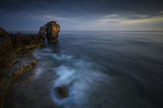 Landscape - seascape photo looking down from clifftop photo by Jeremy Walker