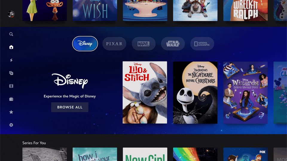 Disney+ redesign October 2025 (animated gif)