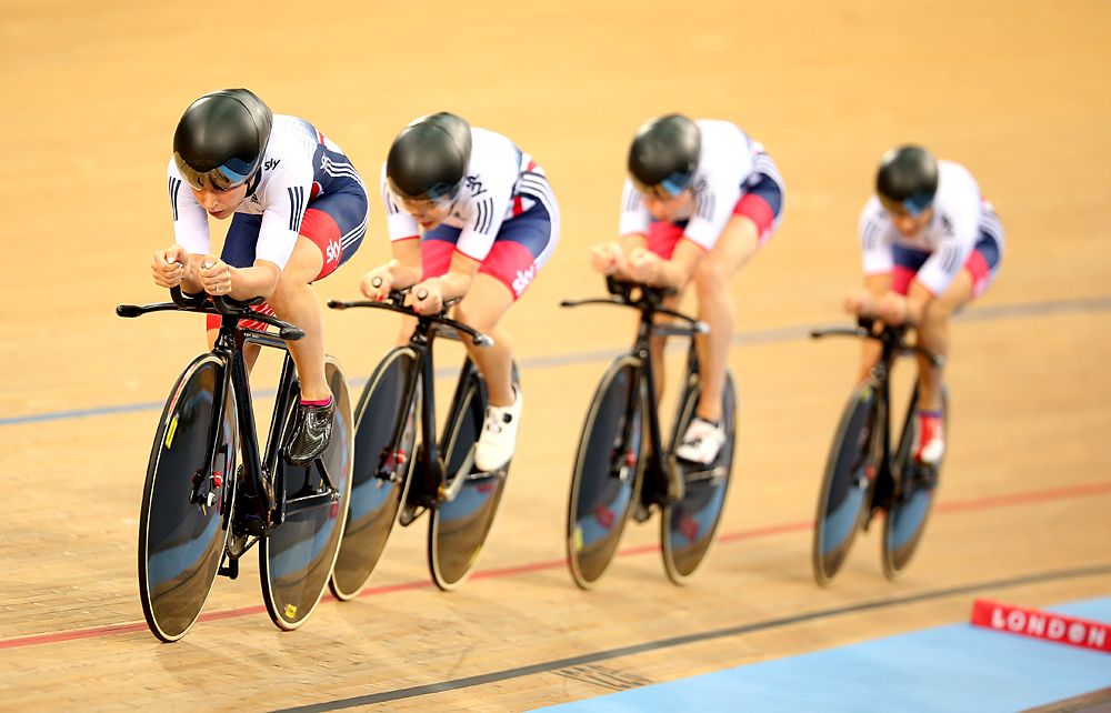 Great Britain started out strong in the team pursuit qualifying