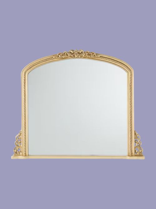 Vintage French Overmantel Wall Mirror, 95 X 115cm, Antique Gold