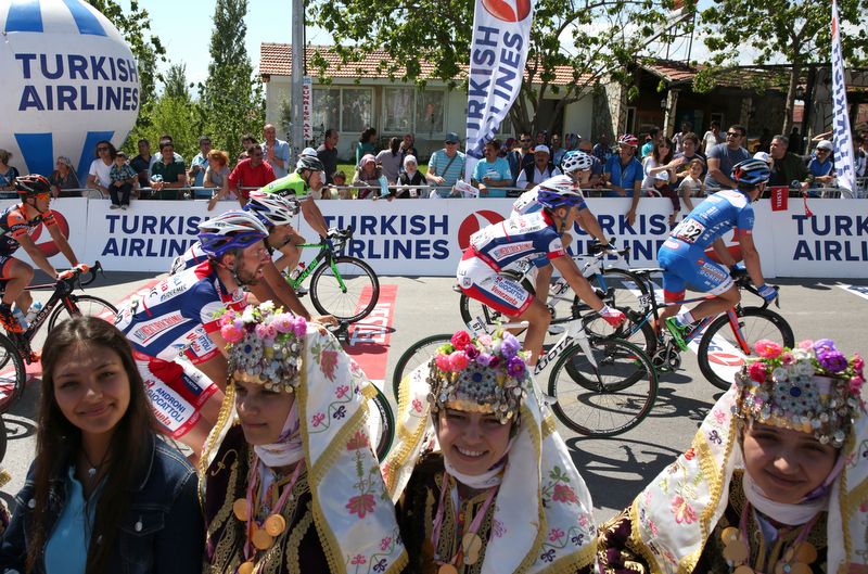 Not everyone comes to the race to watch the cyclists