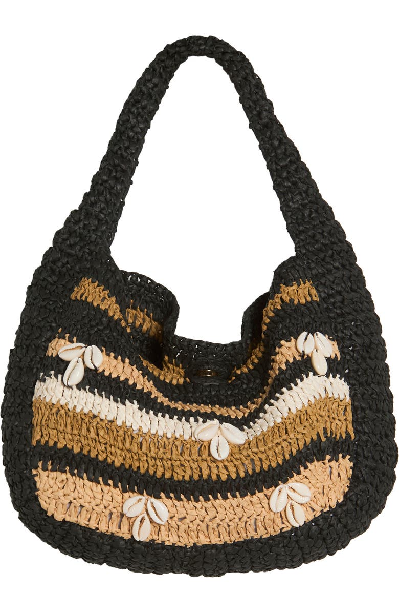 Belize Shell Raffia Shoulder Bag