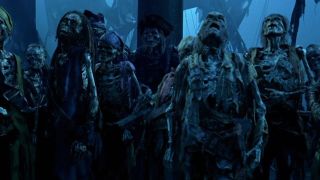 Skeletal pirates from Pirates Of The Caribbean: The Curse Of The Black Pearl