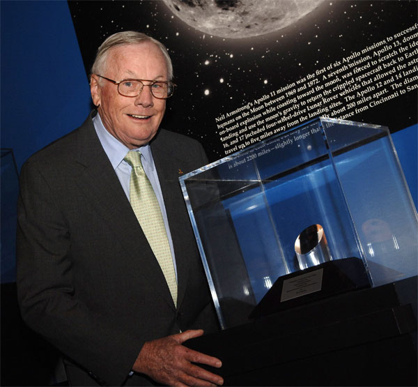 NASA Honors Neil Armstrong with Moon Rock Award