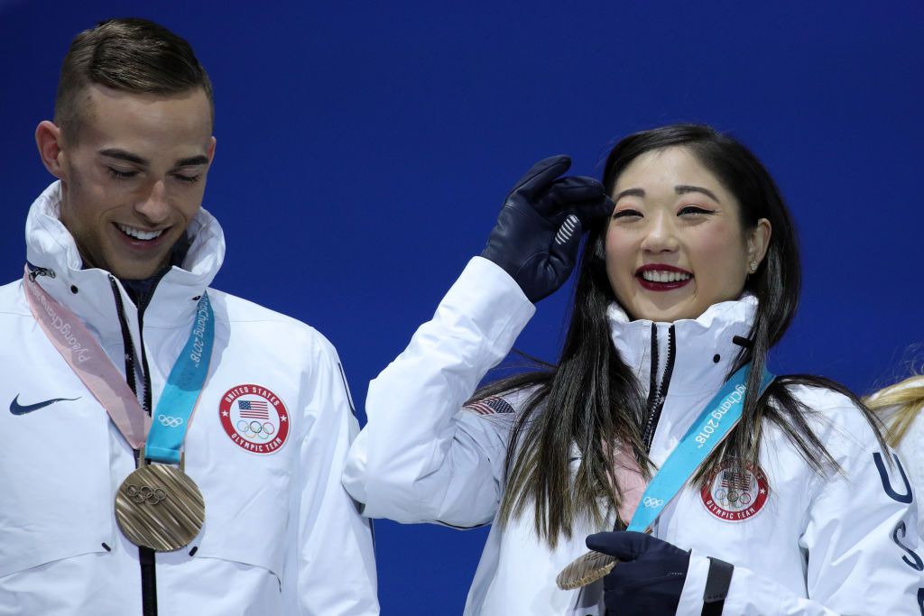 Mirai Nagasu and Adam Rippon. 