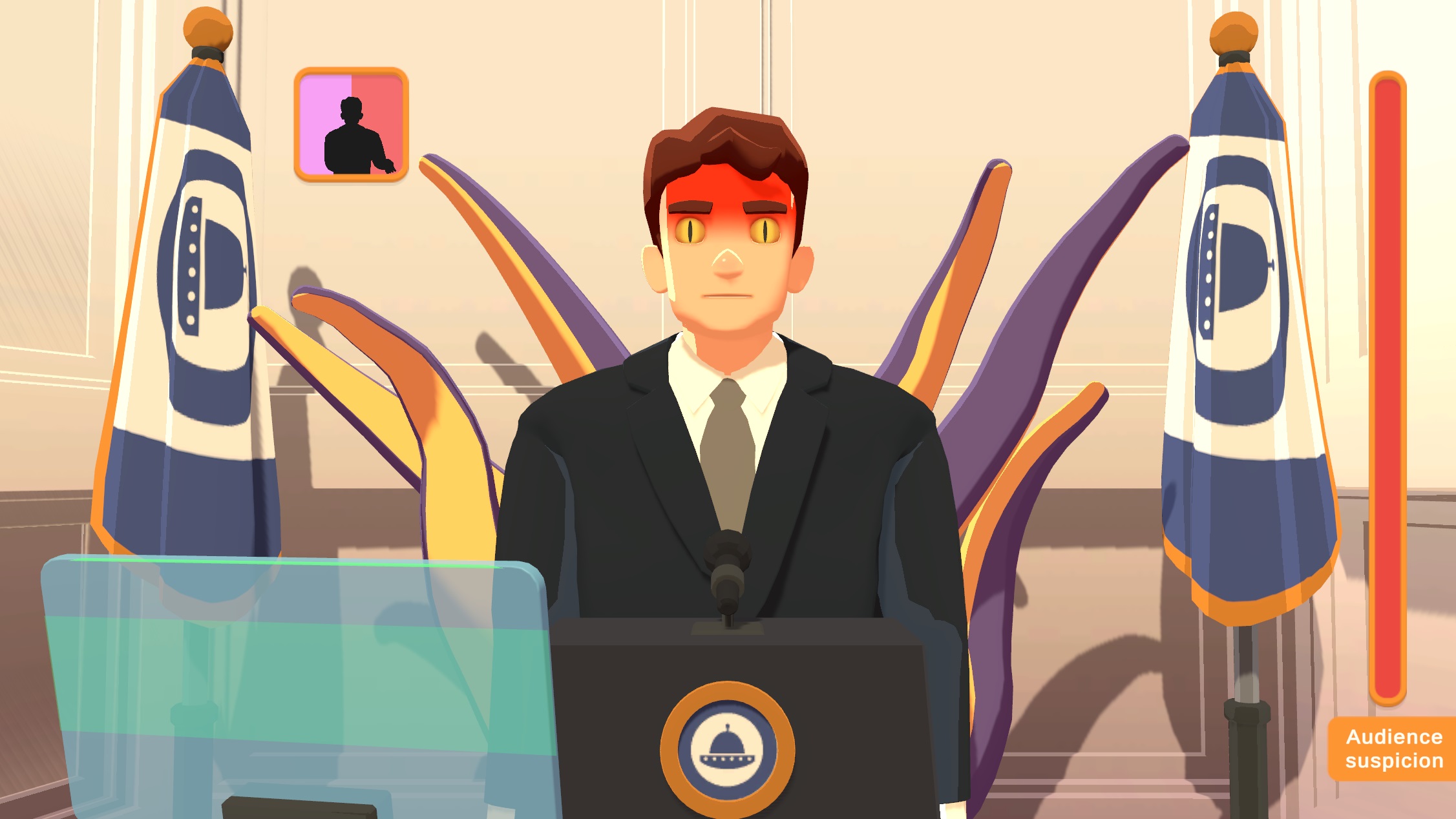  I could barely keep it together in this free game where you're the president trying to hide that he's an alien 