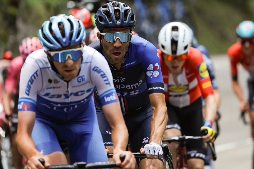 Chris Harper (Jayco Alula), Thibault Pinot (Groupama FDJ) and Mattias Skjelmose (Lidl Trek) made the 10-rider breakaway