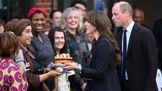 Prince William, Prince of Wales and Catherine, Princess of Wales visit the Grange Pavilion as they celebrate the beginning of Black History Month on October 03, 2023 in Cardiff, Wales