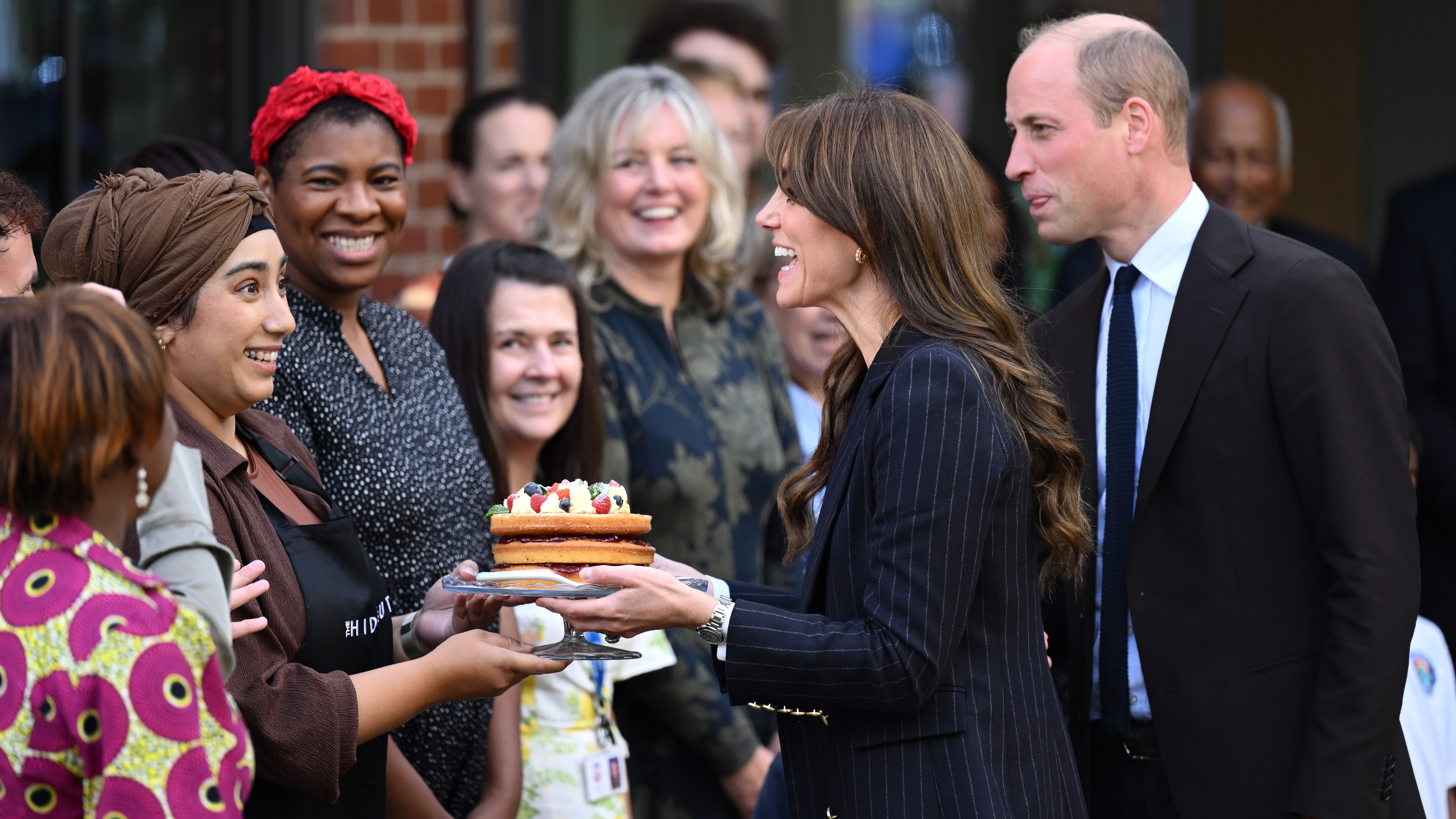 Princ William, princ z Walesu a Catherine, princezna z Walesu navštíví pavilon Grange, když slaví začátek měsíce černé historie 3. října 2023 v Cardiffu ve Walesu