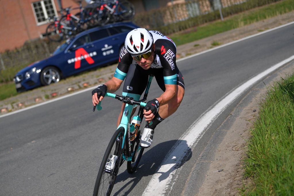 WAREGEM BELGIUM MARCH 31 Alexander Edmondson of Australia and Team BikeExchange during the 75th Dwars Door Vlaanderen 2021 Mens Elite a 1841km race from Roeselare to Waregem DDV DDV21 FlandersClassic A travers la Flandre on March 31 2021 in Waregem Belgium Photo by Luc ClaessenGetty Images