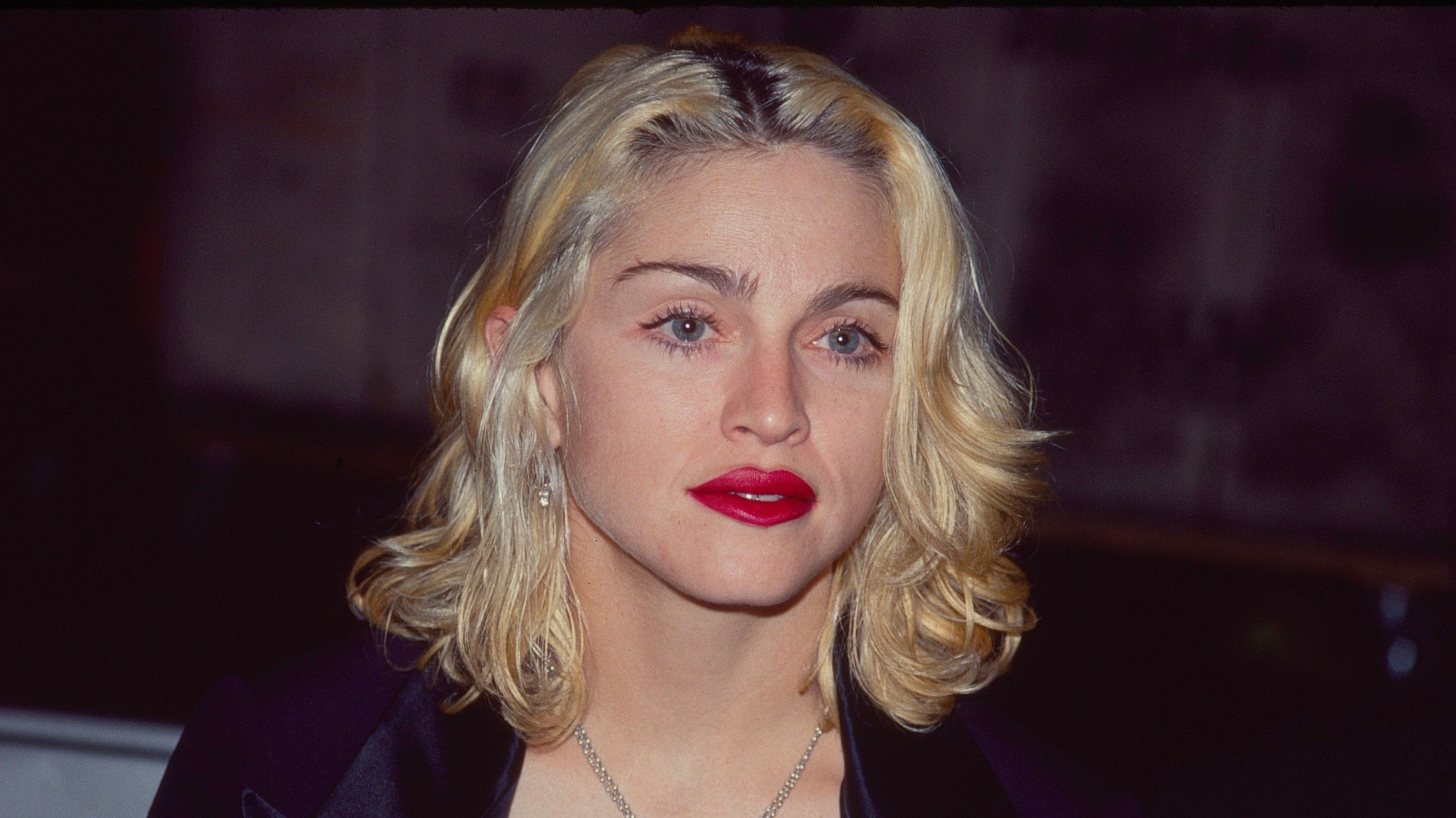 madonna on a black background in the '90s