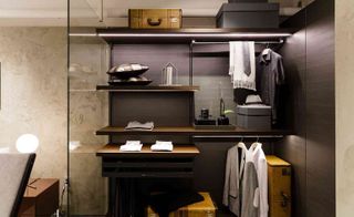 Desk & closet area