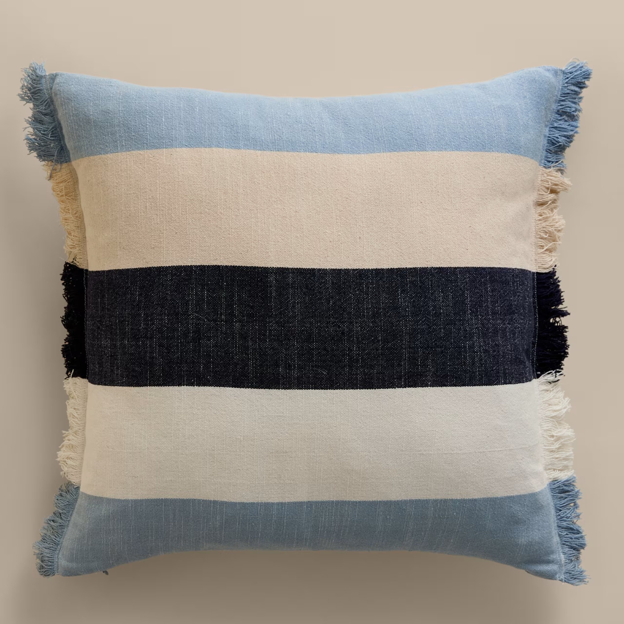 M&amp;amp;S Pure Cotton Woven Striped Outdoor Cushion