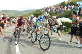 Ivan Basso (Liquigas Cannondale) rode aggressively but couldn't distance his rivals.