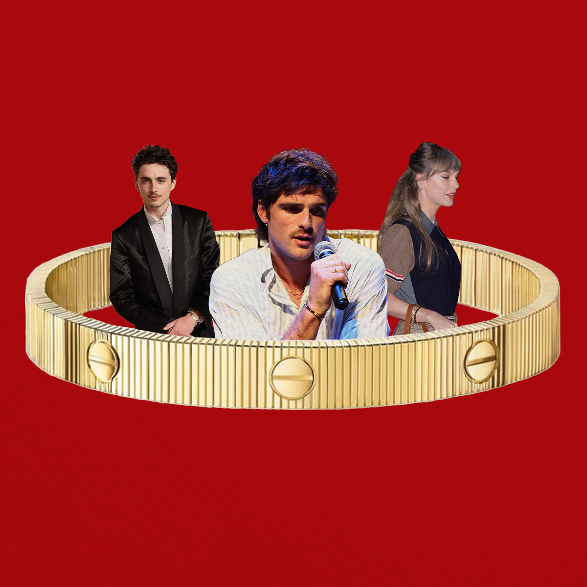 Celebrities in Cartier love bracelet