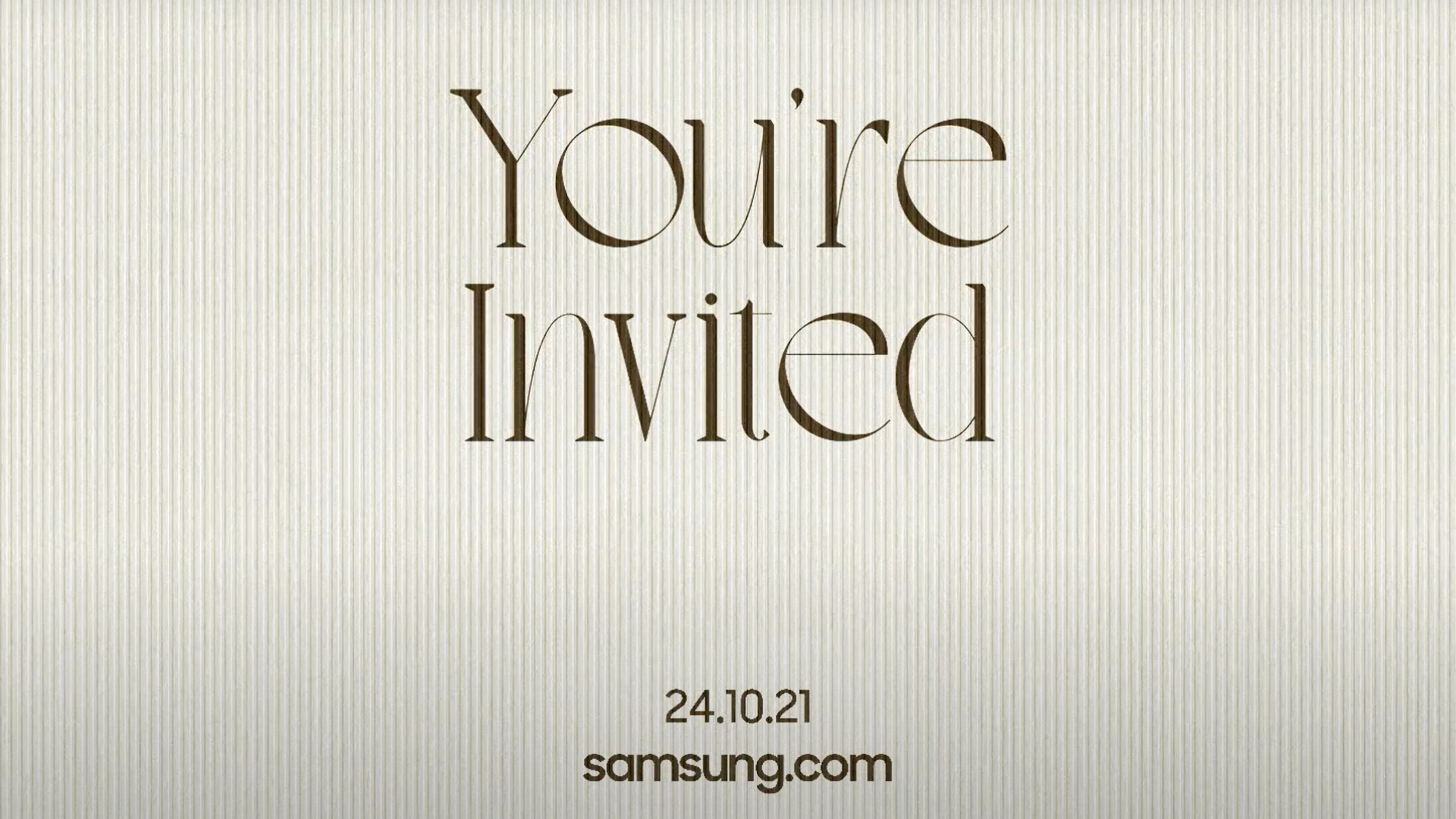 The words "You're Invited" on a white background, with the date "24.10.21" underneath