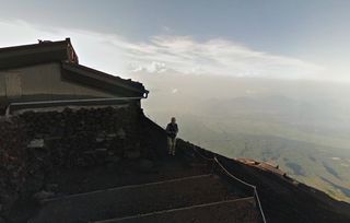 Japan's Mount Fuji as seen on Google Street View.