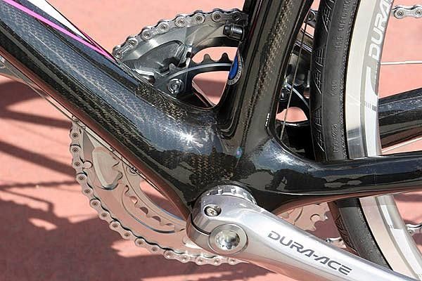 The bike's bottom bracket
