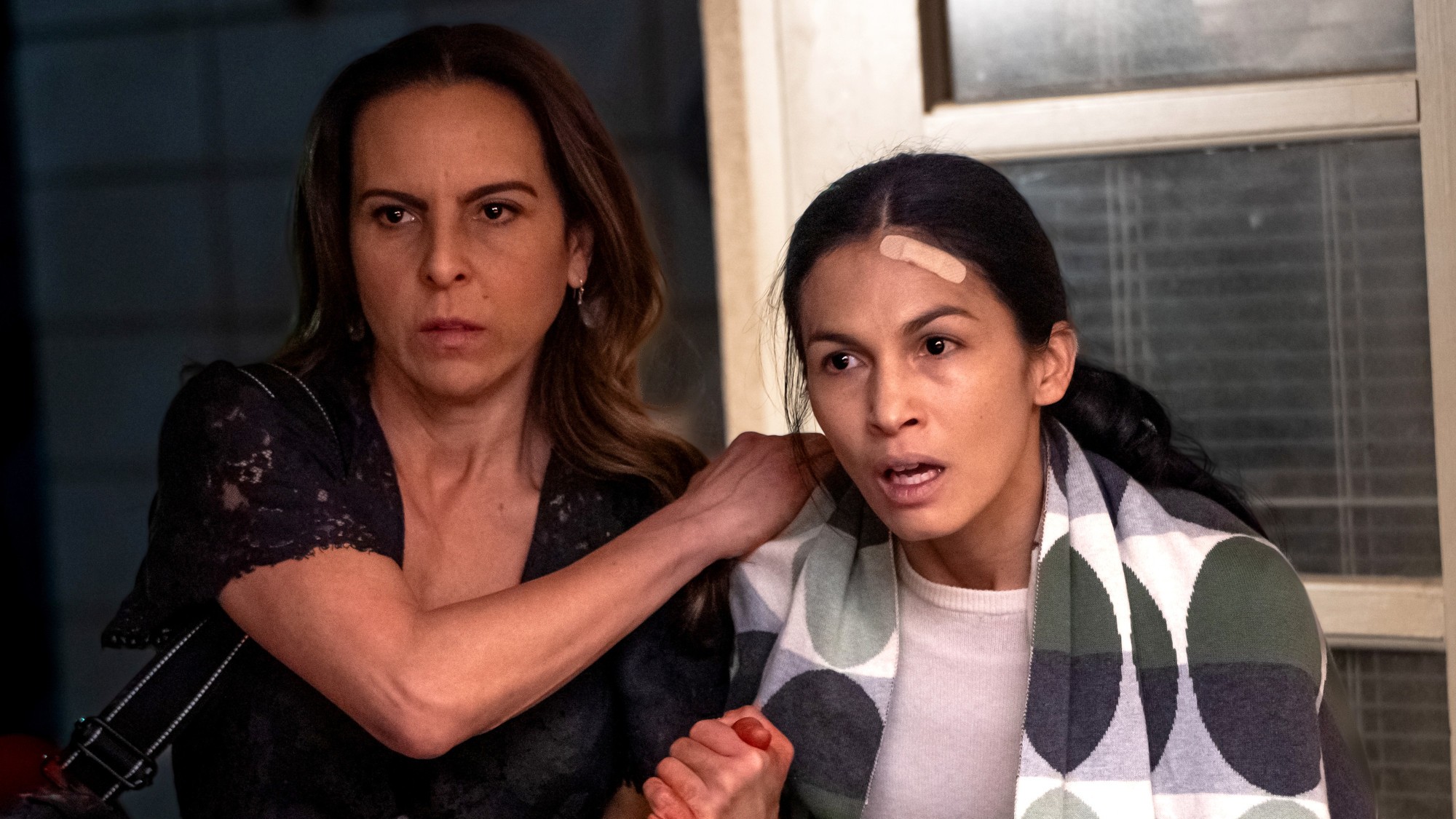 Kate del Castillo and Élodie Yung in The Cleaning Lady