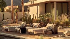 H&M Home Summer 2025 Collection, photographed in a mid-century desert home backyard