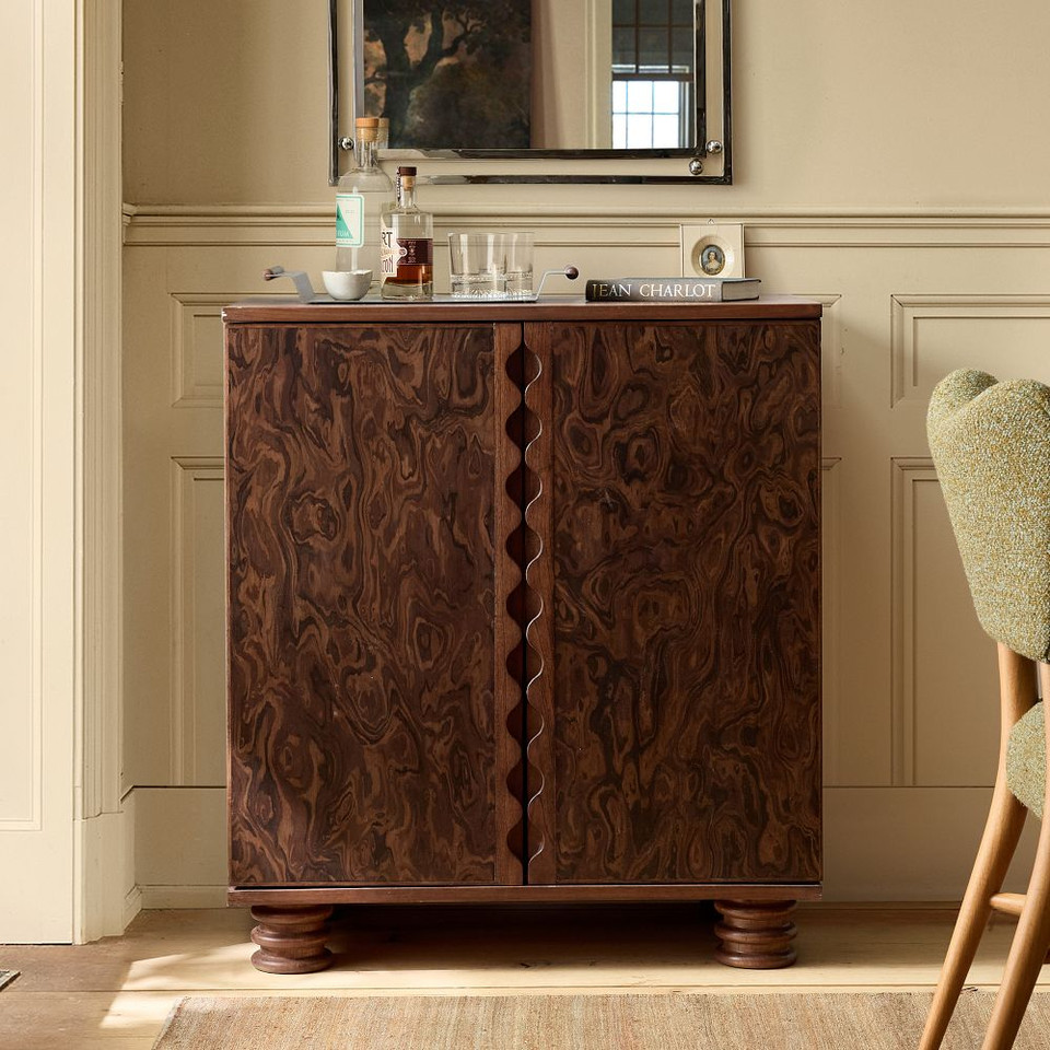 West Elm, Pierce &amp;amp; Ward Wave Bar Cabinet