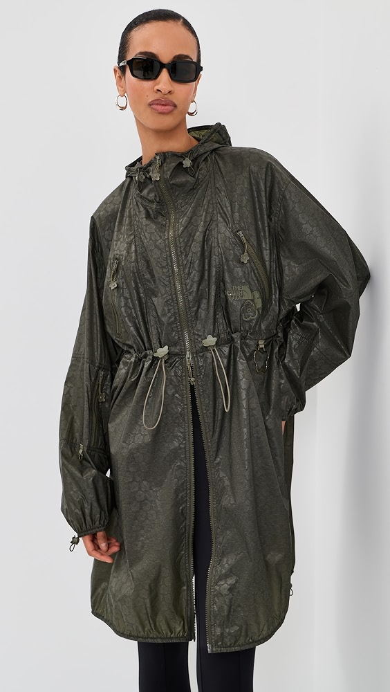 Cecilie Bahnsen X the North Face Long Wind Jacket - Forest Night Green