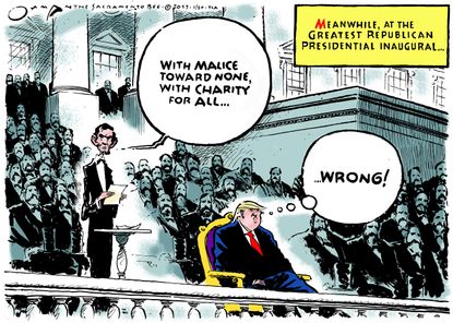Political Cartoon U.S. Greatest Republican Presidential Inaugural