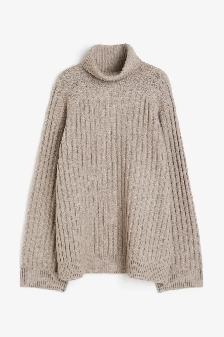 beige turtleneck sweater