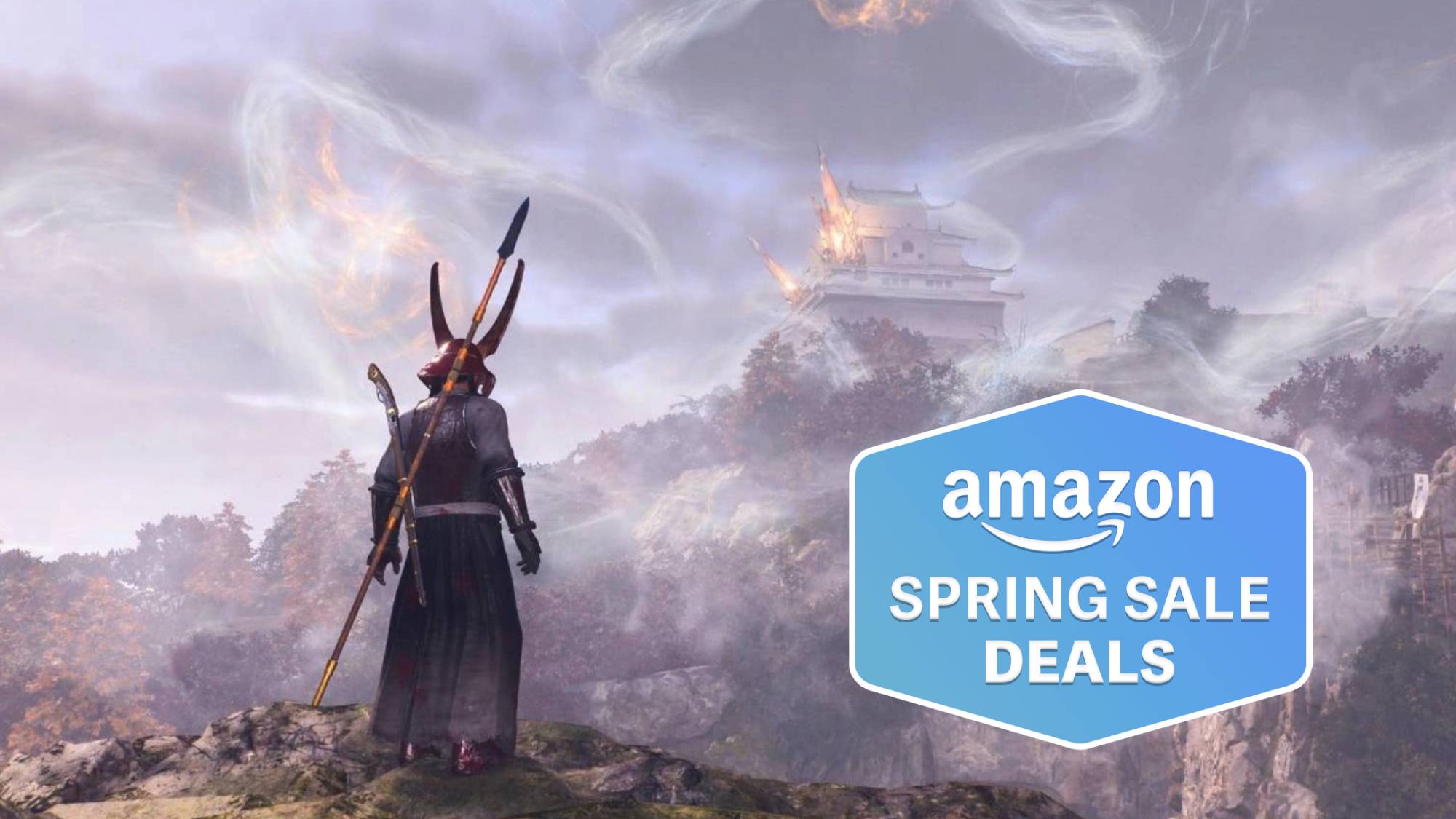 Nioh 3 screenshot with a Tom's Guide Amazon Spring Sale Deals badge