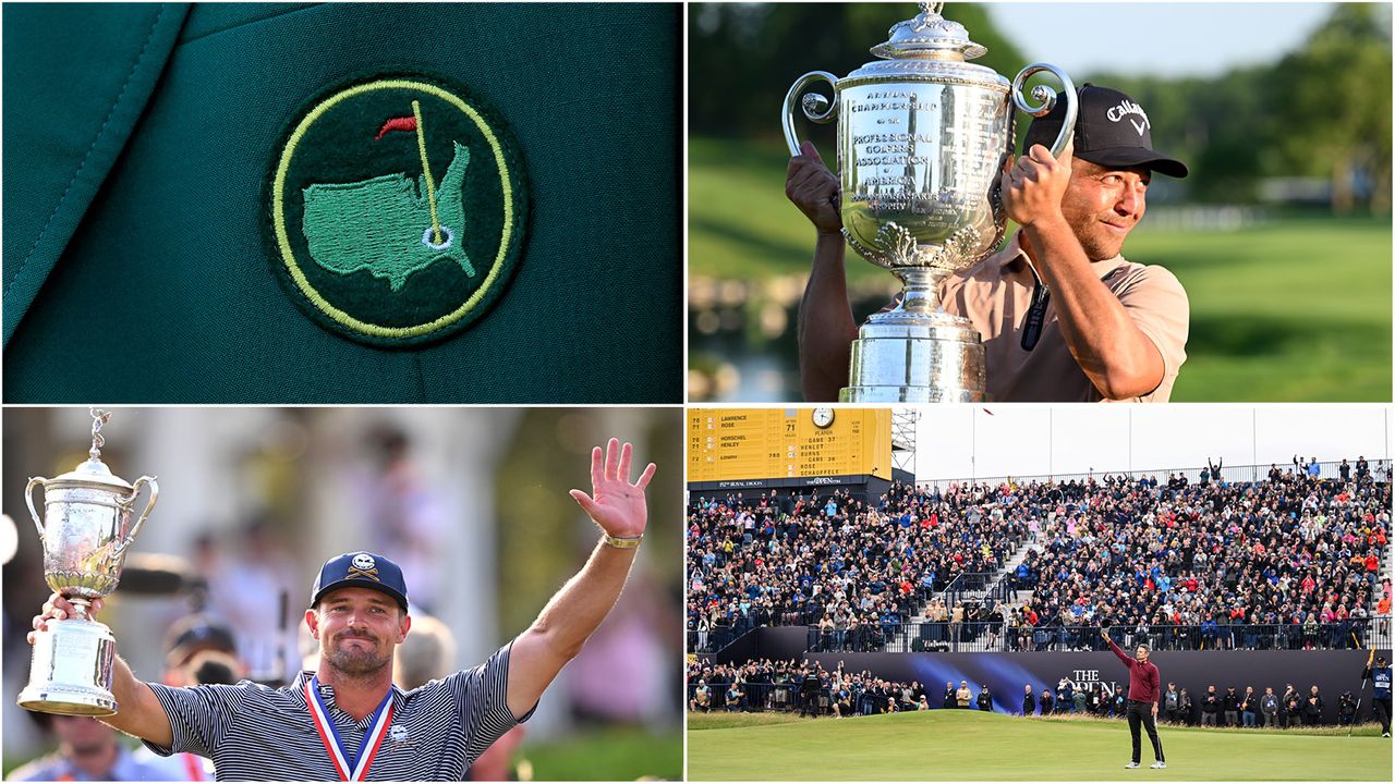 The Masters, PGA Championship, US Open and The Open in a square system