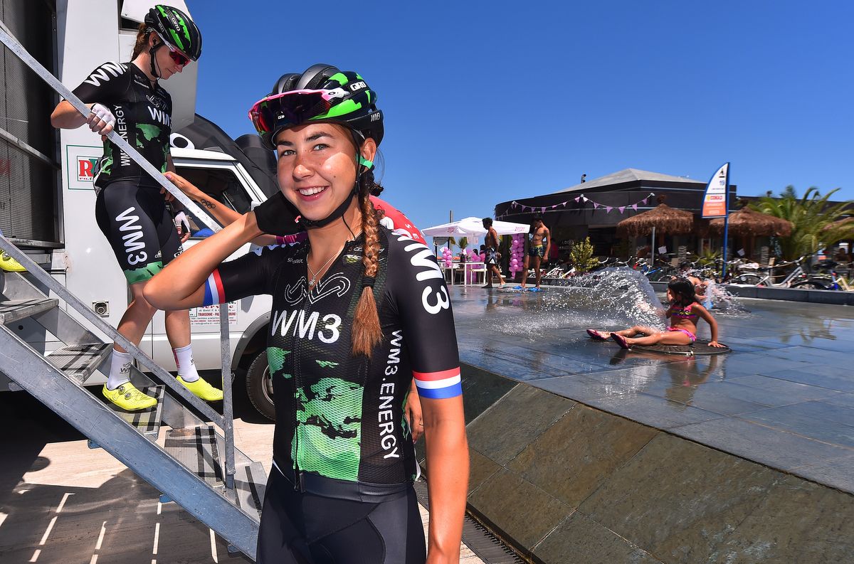 A smiling Anouska Koster (WM3 Pro Cycling)