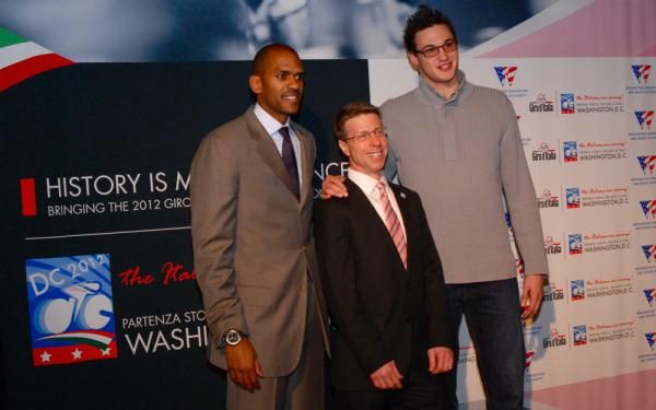 Gregory O'Dell, Mark Sommers and NY Nicks star Danilo Gallinari