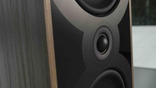 Close-up of the tweeter on the Q Acoustics 5050 floorstander