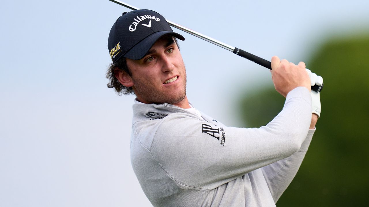 Renato Paratore tees off on the 10th hole during day two of the Final Stage of Qualifying School at Lakes Course in Tarragona, Spain