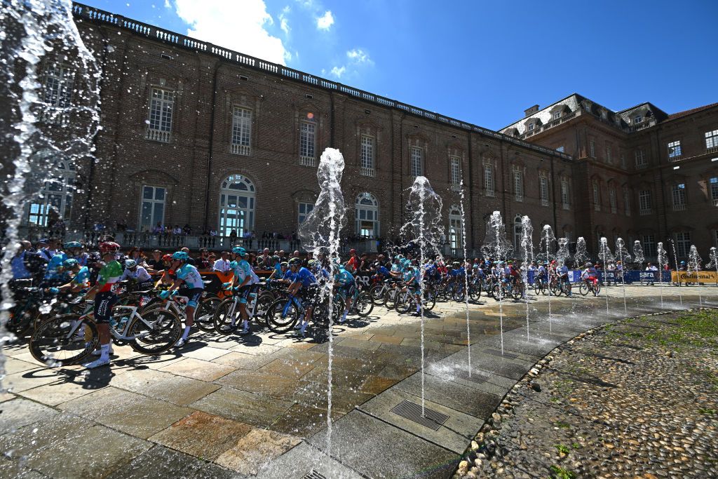 The Giro d'Italia began in the Veneria Reale palace