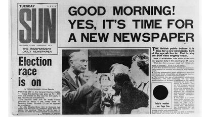 First edition of The Sun newspaper © Central Press/Getty Images