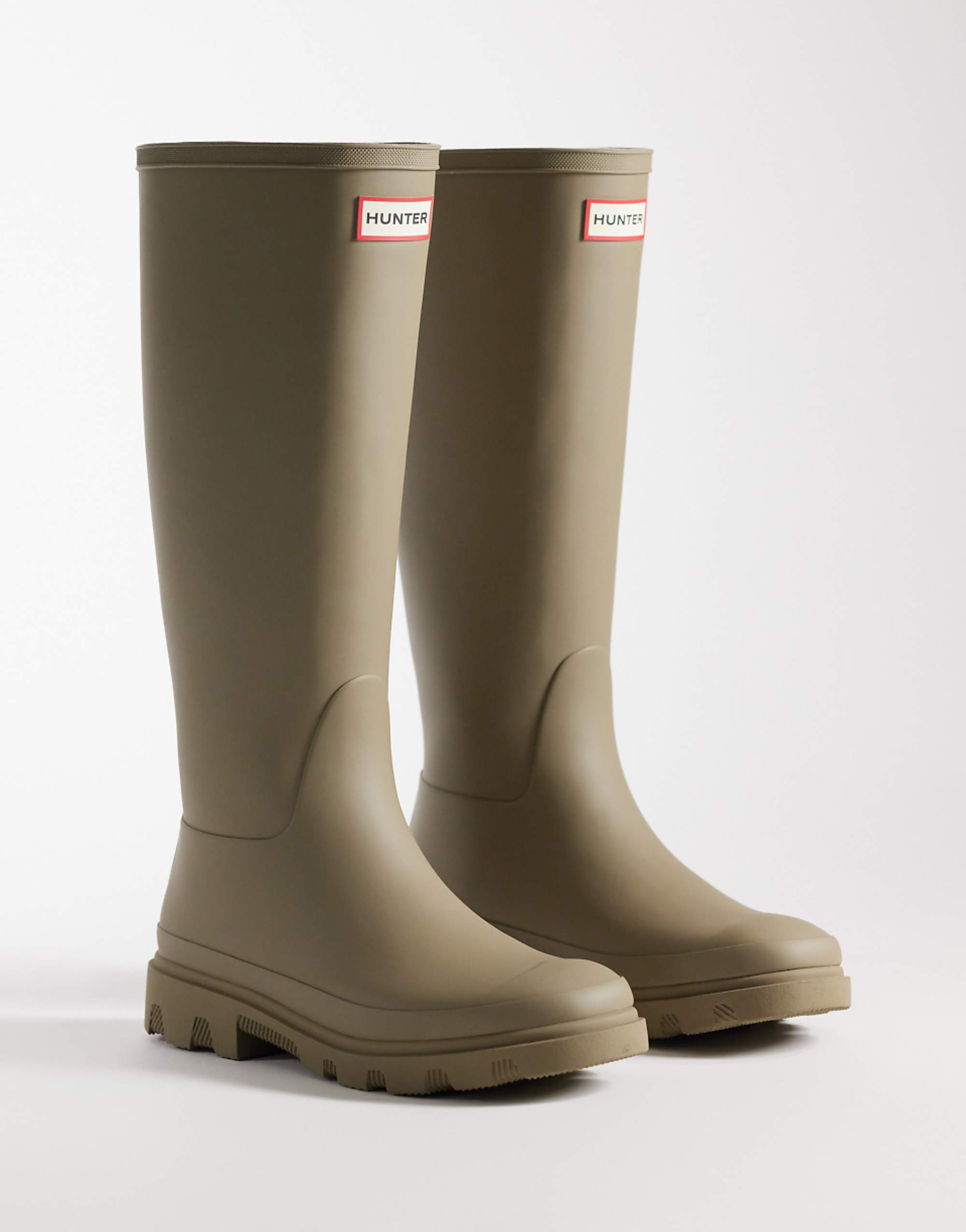 Hunter Downpour Tall Wellington Boot in Grey
