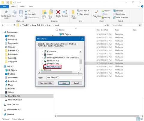 How to change default OneDrive folder location on Windows 10 | Windows ...