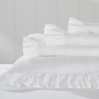 Kara Hemp Flat Sheet | was from £120 now from £84 at The White Company