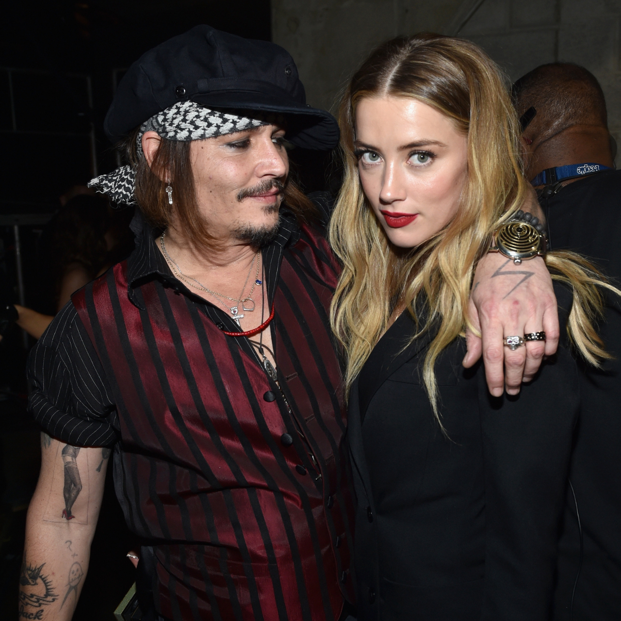 Johnny Depp and Amber Heard attend the 58th Grammy Awards in 2016