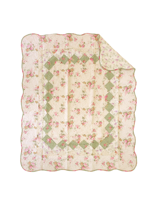 Vintage Style 100% Cotton Patchwork Throw Blanket