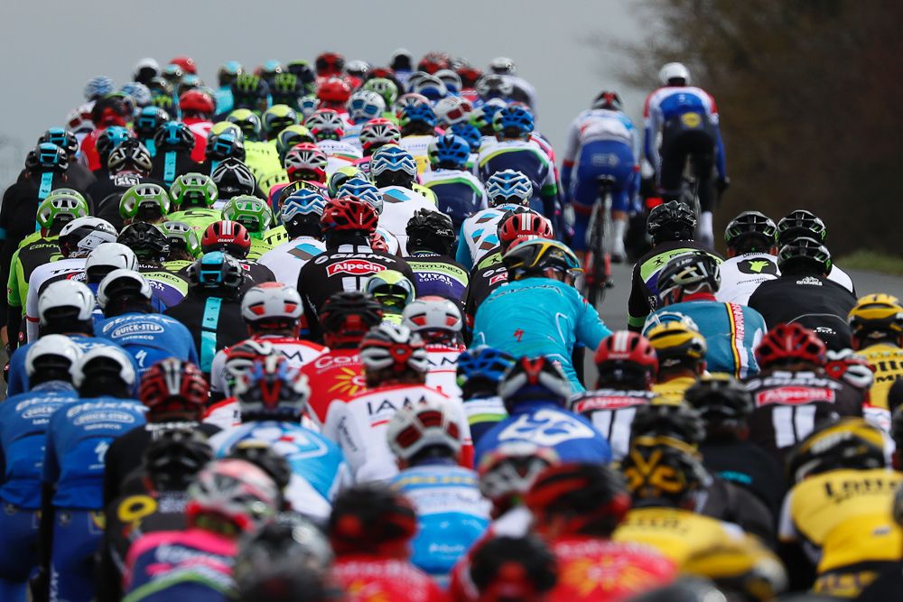 The peloton in action during stage 2 of Paris-Nice.