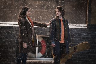 &#039;A Christmas Number One&#039; stars Iwan Rheon and Freida Pinto.