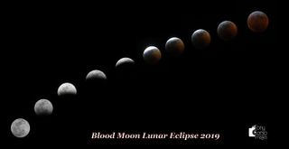 Astrophotographer Tony Corso created this composite image showing the progression of the total lunar eclipse from South Carolina.