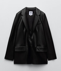 Zara, Faux Leather Blazer ( $89.90 | £59.99)