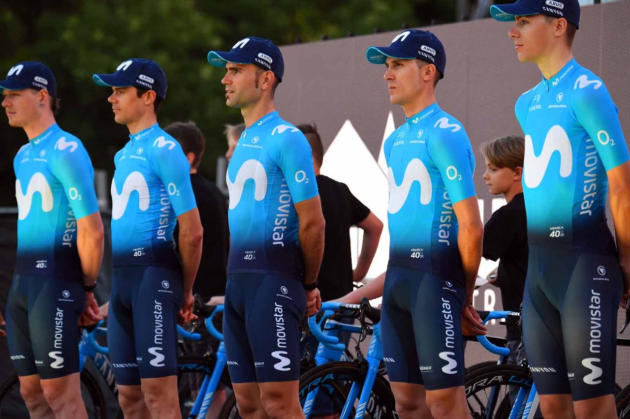 Movistar at the 2019 Tour Down Under.