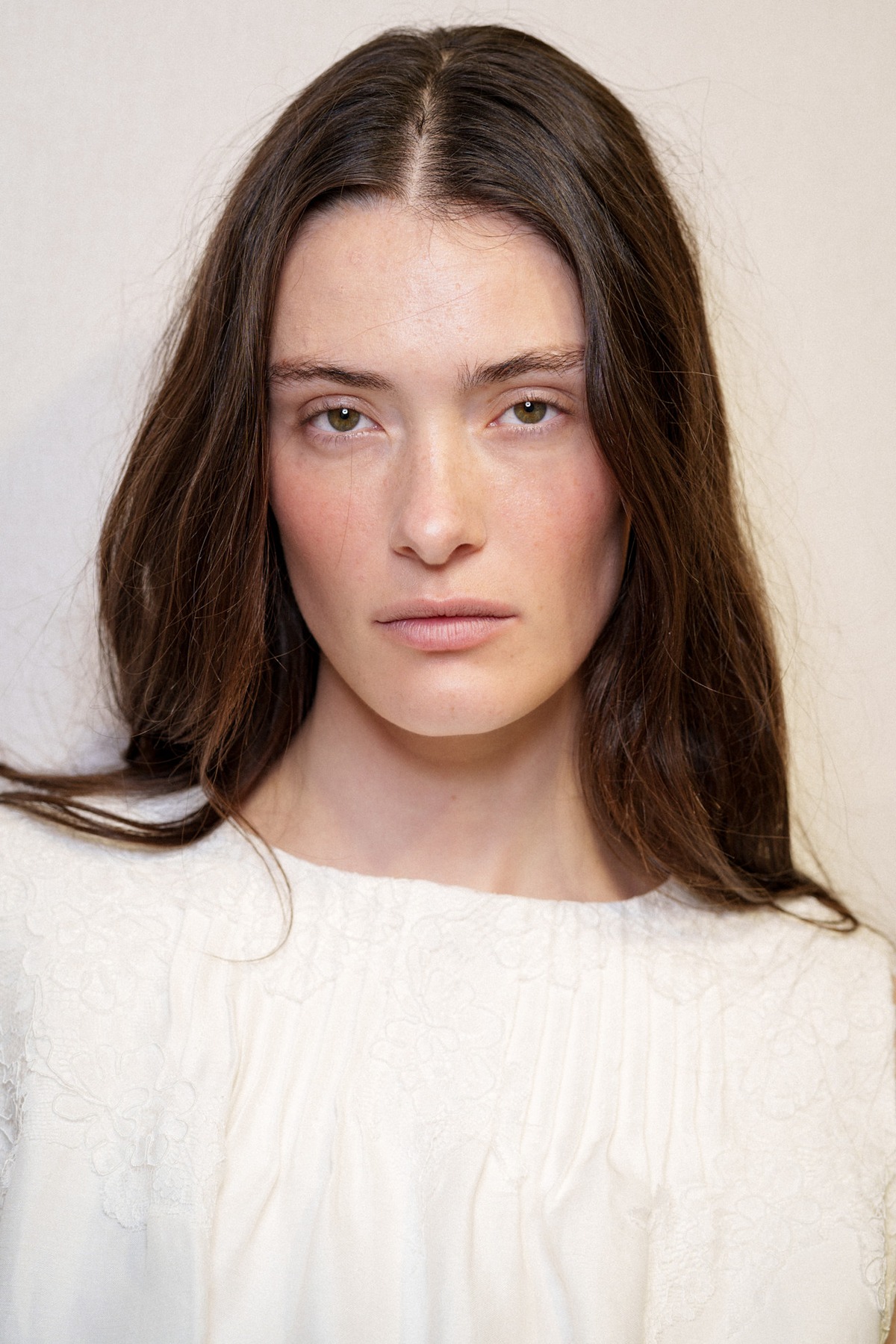 A model showing off a wedding hairstyle.